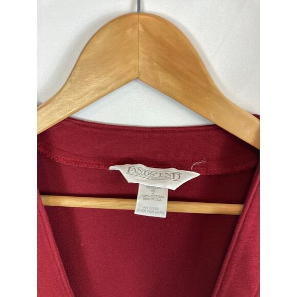 Lands End Button UP V Neck Cardigan Sweater Red Size XS - Picture 3 of 4